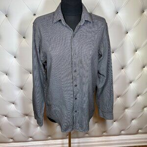 Calvin Klein Men's Black And Gray Checkered Shirt Size 18